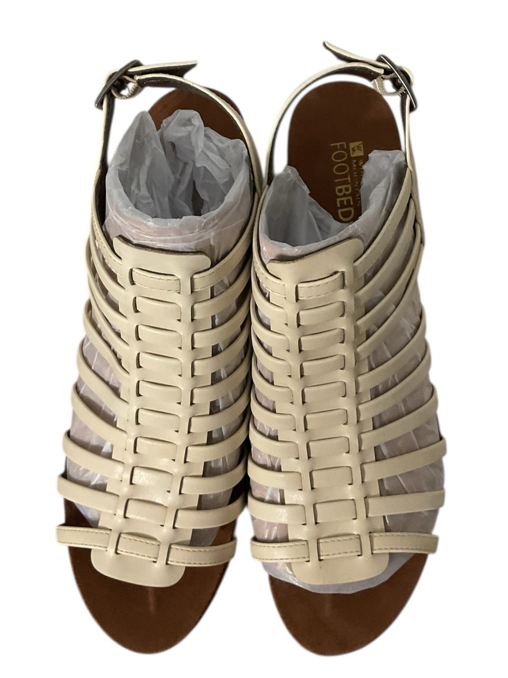 White Mountain “Astonish” Cream Strappy Platform Sandal RT $85 4” Heel - Picture 3 of 10